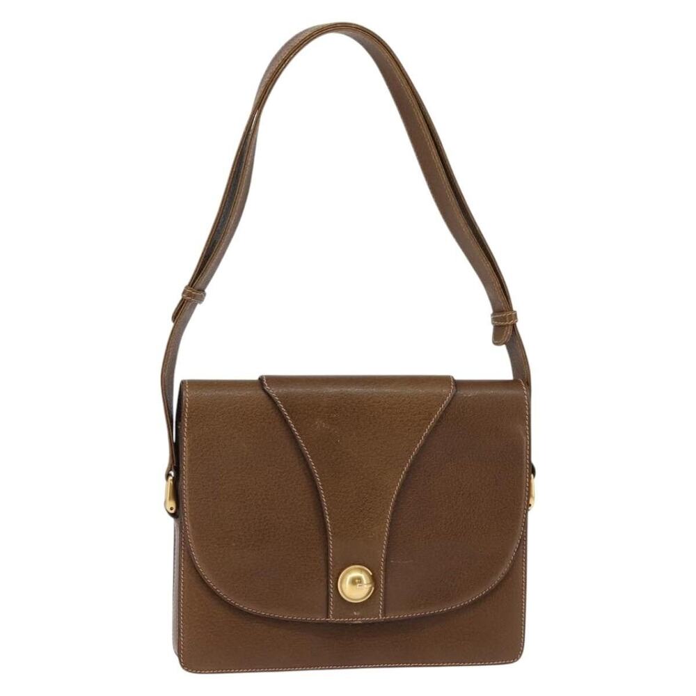 Gucci Leather Shoulder Bag Gold